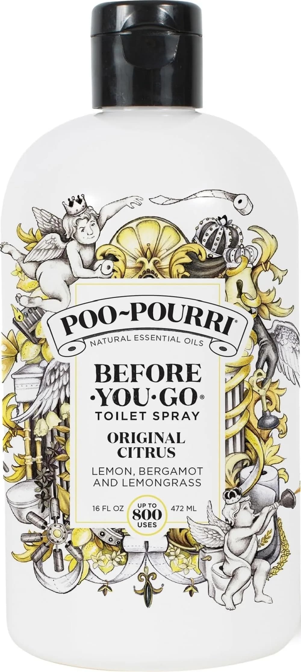 Poo-Pourri Before-You-Go Toilet Spray Refill, Original Citrus 473ml (16 Fl Oz) | Traps Odor Before It Begins