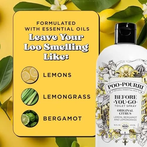 Poo-Pourri Before-You-Go Toilet Spray Refill, Original Citrus 473ml (16 Fl Oz) | Traps Odor Before It Begins thumbnail 5