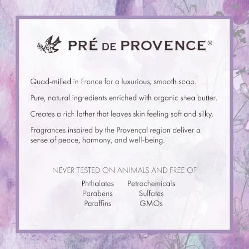 Pre de Provence Shea Butter French Moisturizing Soap Bar, Lavender | Long Lasting Rich Lather, Quad Milled, 5.3 Oz thumbnail 9