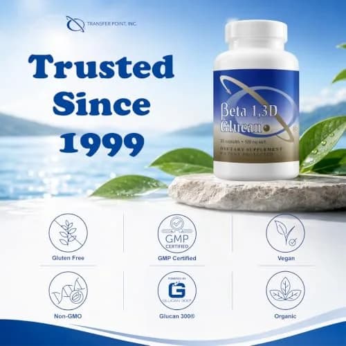 Transfer Point Beta 1,3D Glucan Immune Support Supplement 500 mg (30 Count) thumbnail 4