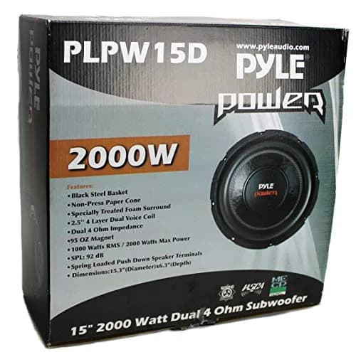 Pyle PLPW15D 15-Inch Component Subwoofer 37.5cm (15 inch) | 2000 Watt Peak Power, Dual Voice Coil thumbnail 7
