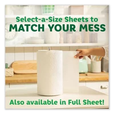 Bounty Select-A-Size Paper Towels, White, 8 Double Plus Rolls (984 Sheets Total) | Absorbent & Quicker Picker Upper thumbnail 5