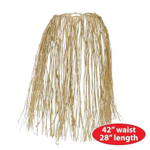 Beistle King Size Raffia Hula Skirt (natural) Party Accessory | Luau Costume thumbnail 3