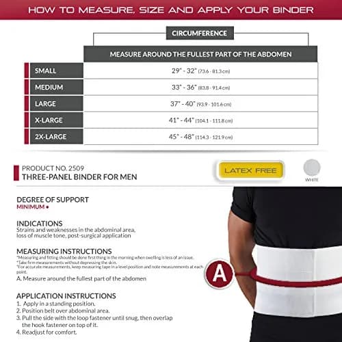 OTC Abdominal Binder for Men, Three-Panel Body, 9-Inch Elastic | Post-Surgical Support & Full-Length Comfort thumbnail 2