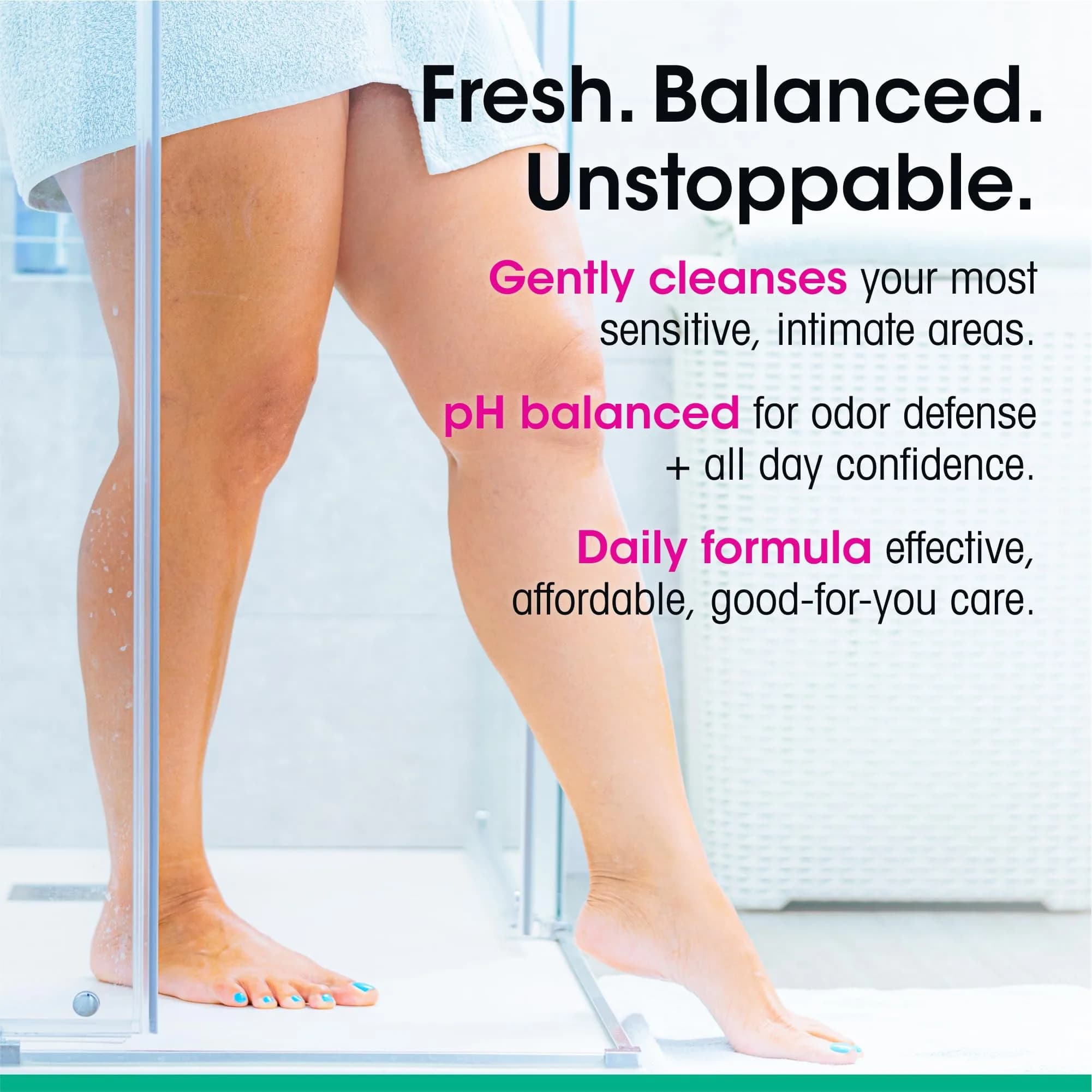 vH essentials pH Balanced Daily Feminine Wash 177ml (6 Fl Oz) | Gentle Cleansing with Tea Tree Oil & Prebiotics - view 4
