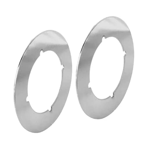 Defender Security 3-1/2 In. Chrome Plated Back Plate (2 Pack) | Covers Marred Doors & Converts Backsets thumbnail 1