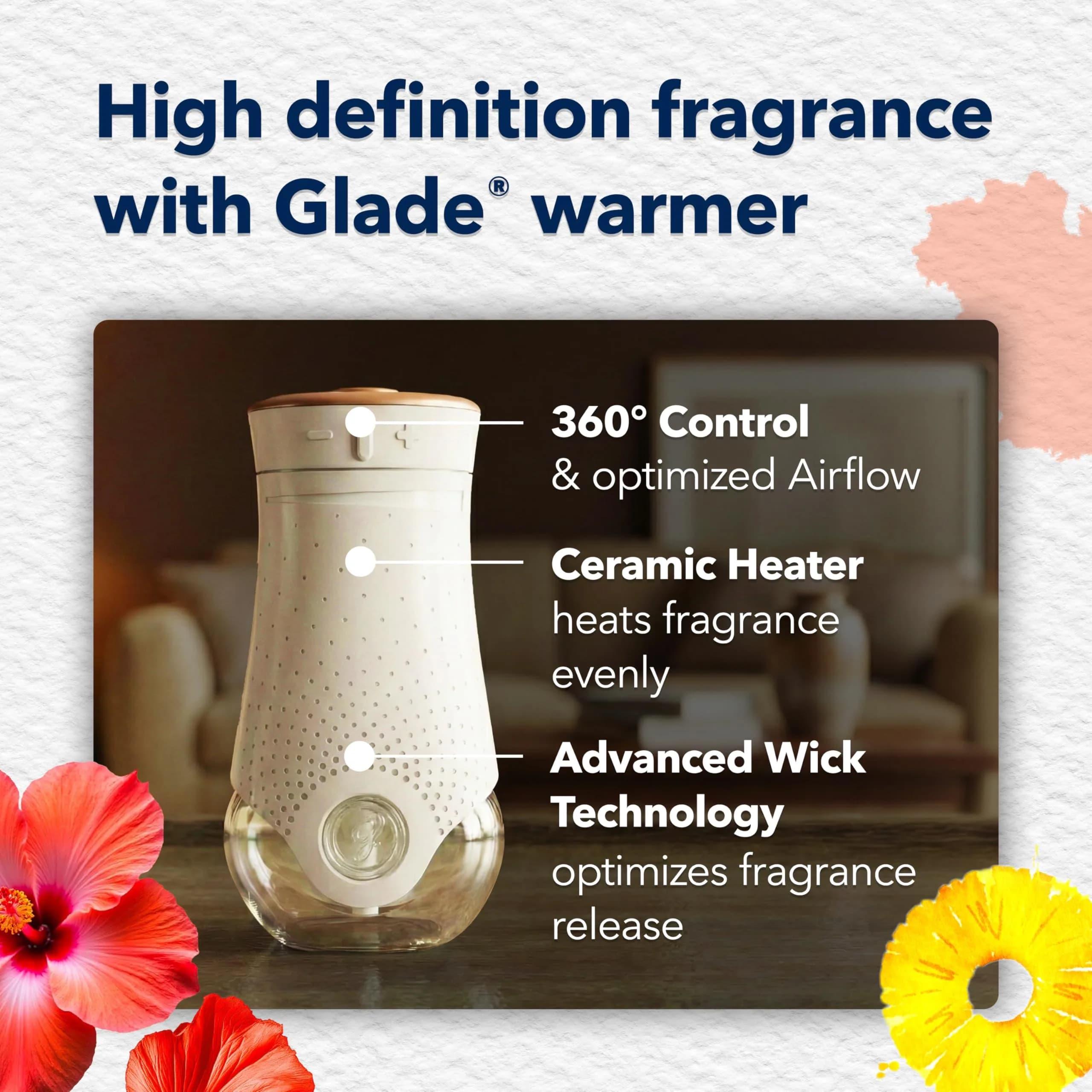 Glade Hawaiian Breeze PlugIns Air Freshener Starter Kit, 0.67 Fl Oz (19.8ml) | Essential Oils for Home & Bathroom - view 6