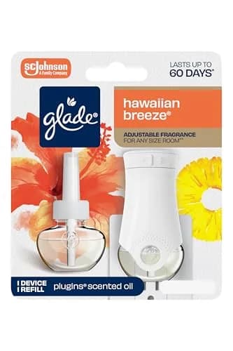 Glade Hawaiian Breeze PlugIns Air Freshener Starter Kit, 0.67 Fl Oz (19.8ml) | Essential Oils for Home & Bathroom thumbnail 1