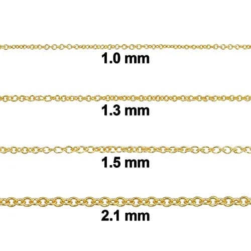Kooljewelry 14k Gold Filled Cable Chain Necklace 45 cm (18 inch) | Elegant Everyday Jewelry thumbnail 2