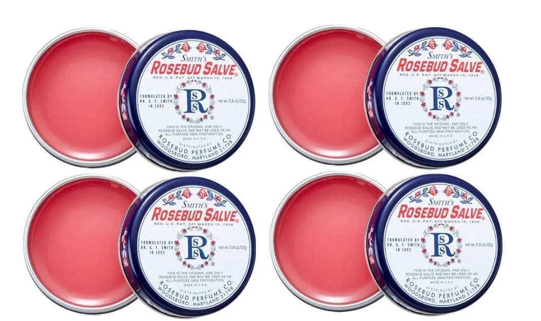 Rosebud Perfume Smith's Rosebud Salve Tin 0.8 oz | Multi-Purpose Lip & Skin Balm for Dry & Irritated Skin