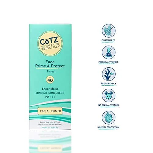 CoTZ Face Prime & Protect Tinted Mineral Sunscreen SPF 40 42.5 g (1.5 oz) | Broad Spectrum UVA/UVB Protection thumbnail 2