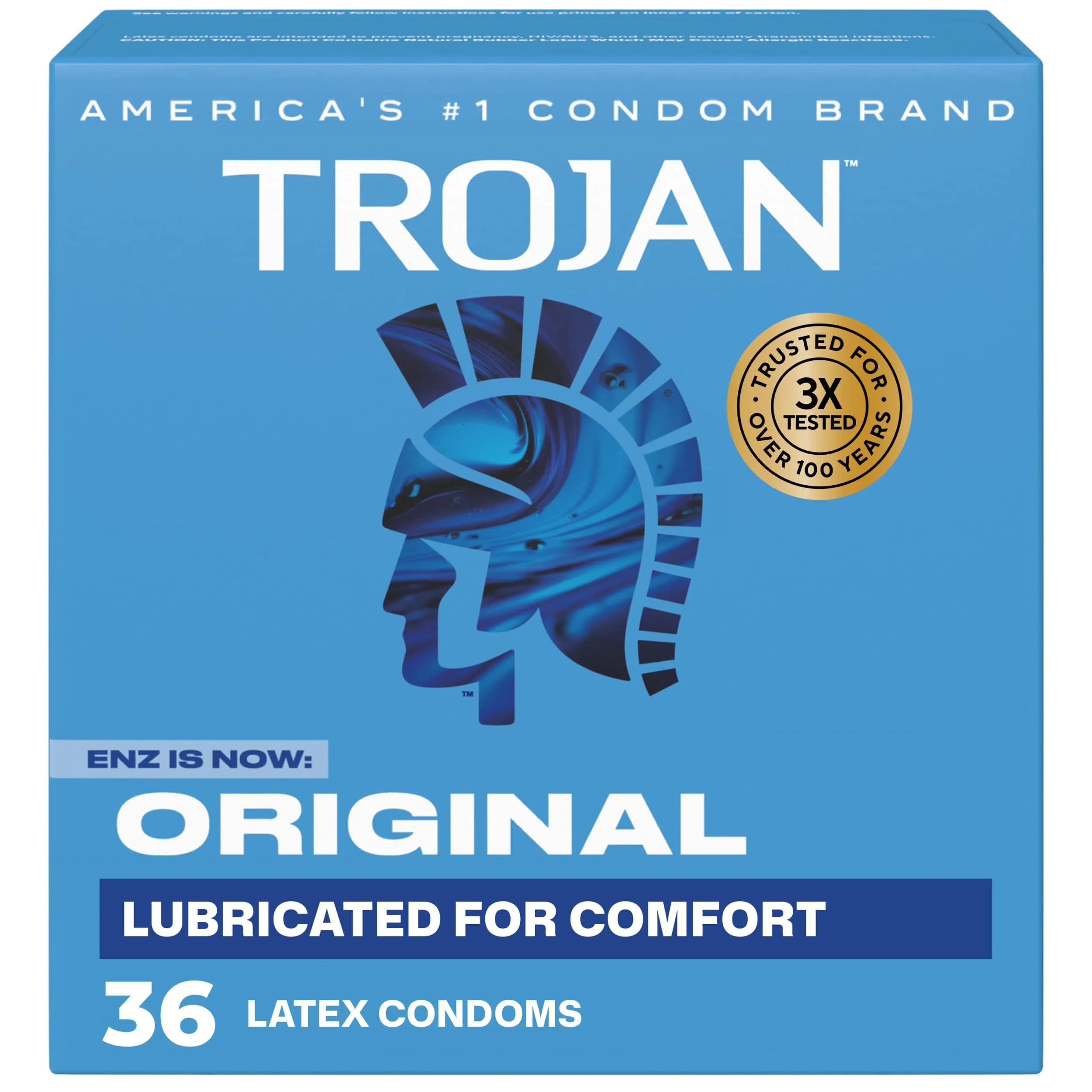 Trojan ENZ Lubricated Condoms for Men, 36 Count | Classic Design, Trusted Protection