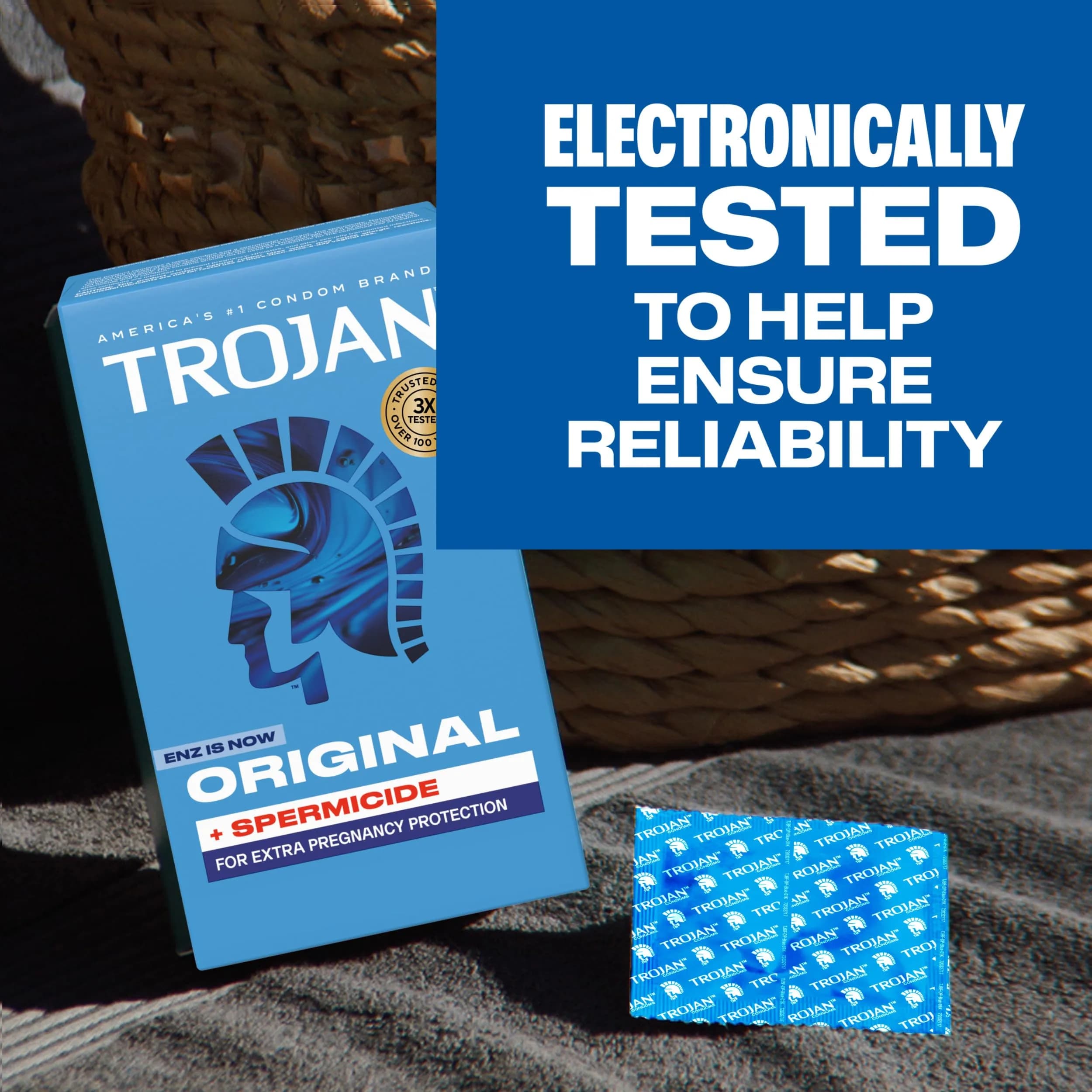 TROJAN ENZ Spermicidal Condoms 36 Count | Classic Protection with Added Spermicide - view 8