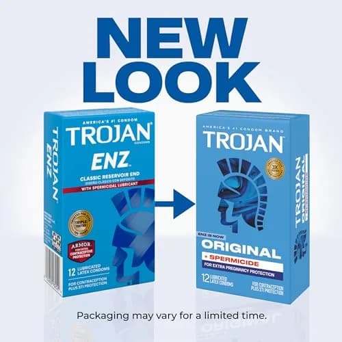 TROJAN ENZ Spermicidal Condoms 36 Count | Classic Protection with Added Spermicide thumbnail 2