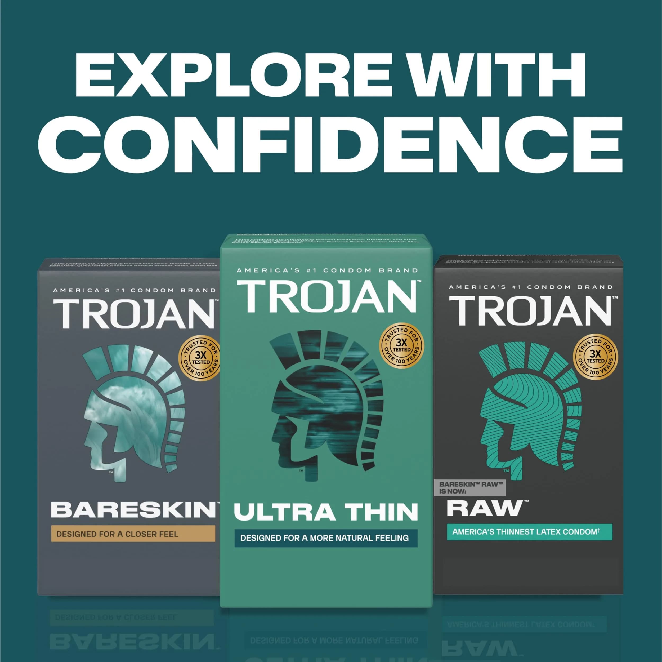 TROJAN Ultra Thin Condoms for Sensitivity, Lubricated, 36 Count | Natural Feeling & Trusted Protection - view 7