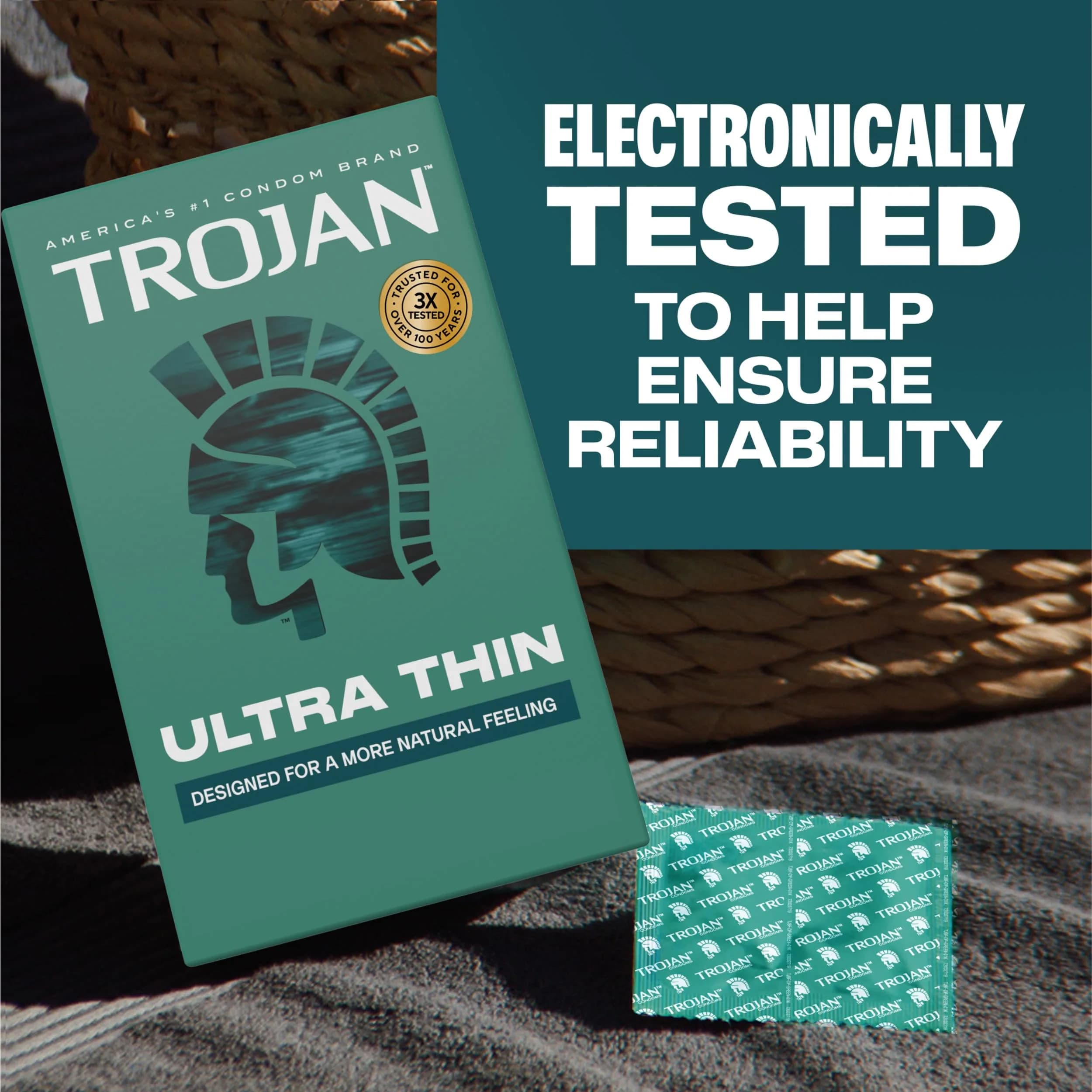 TROJAN Ultra Thin Condoms for Sensitivity, Lubricated, 36 Count | Natural Feeling & Trusted Protection - view 8