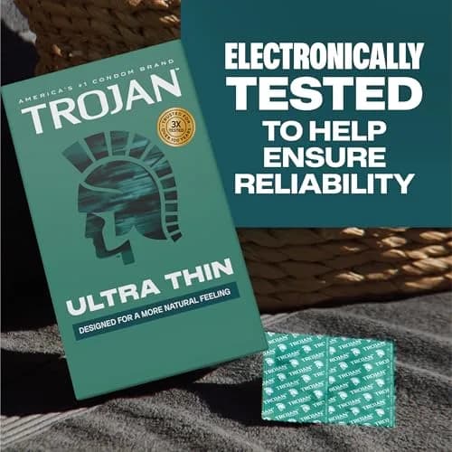 TROJAN Ultra Thin Condoms for Sensitivity, Lubricated, 36 Count | Natural Feeling & Trusted Protection thumbnail 8