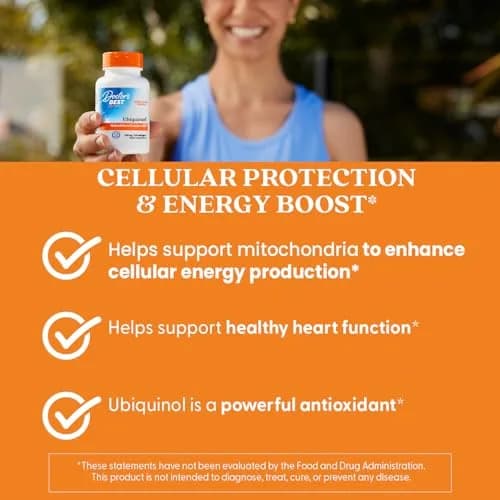Doctor's BEST Kaneka Ubiquinol 200 mg Softgels (120 Count) | Heart Health & Antioxidant Support thumbnail 3