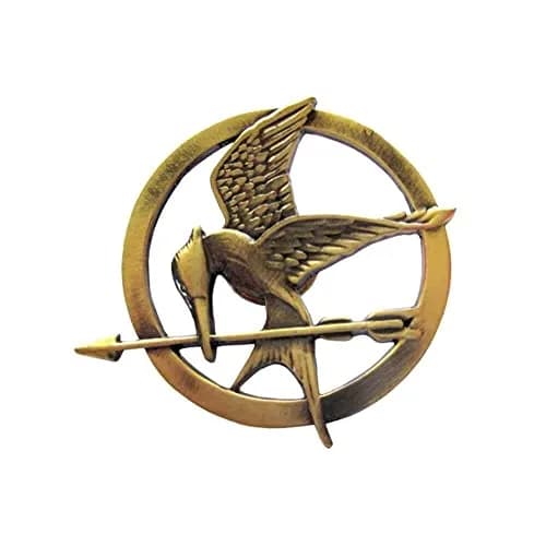 NECA The Hunger Games Mockingjay Prop Rep Pin | Bronze Metal, 1.5" Diameter, Unisex thumbnail 1
