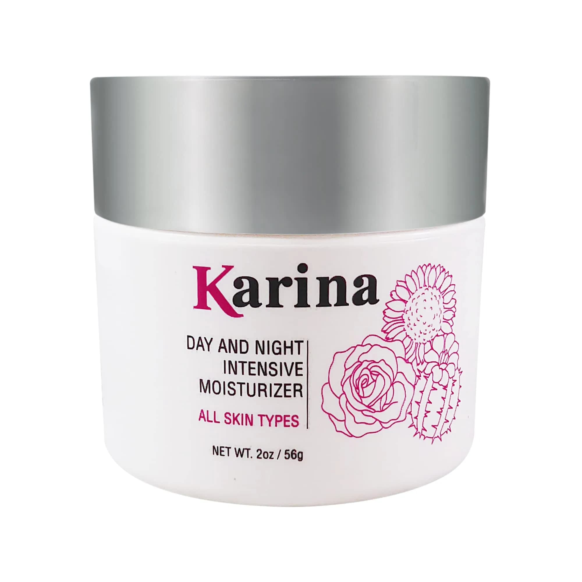 Karina Day and Night Intensive Moisturizer Face Cream 60ml | Deep Hydration & Calming for Sensitive Skin — 2 Ounce