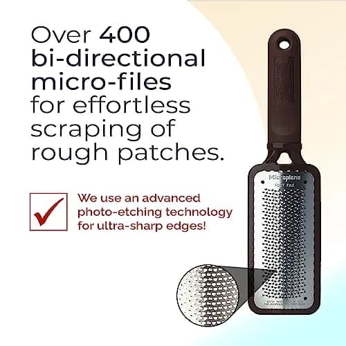 Microplane Colossal Foot File Scraper 5.25in x 2.25in | Stainless Steel Dead Skin Callus Remover for Feet thumbnail 5