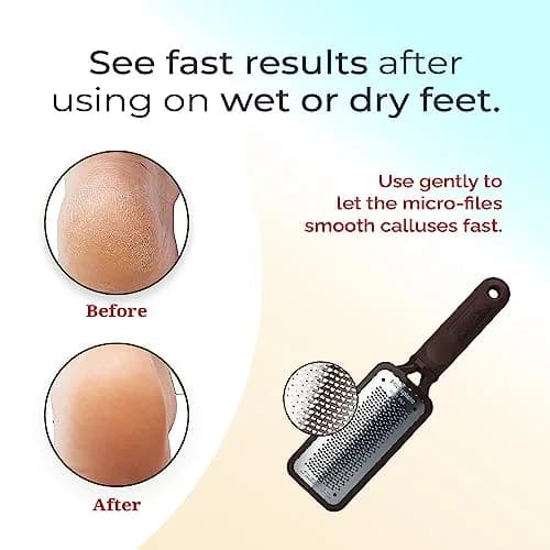 Microplane Colossal Foot File Scraper 5.25in x 2.25in | Stainless Steel Dead Skin Callus Remover for Feet thumbnail 6