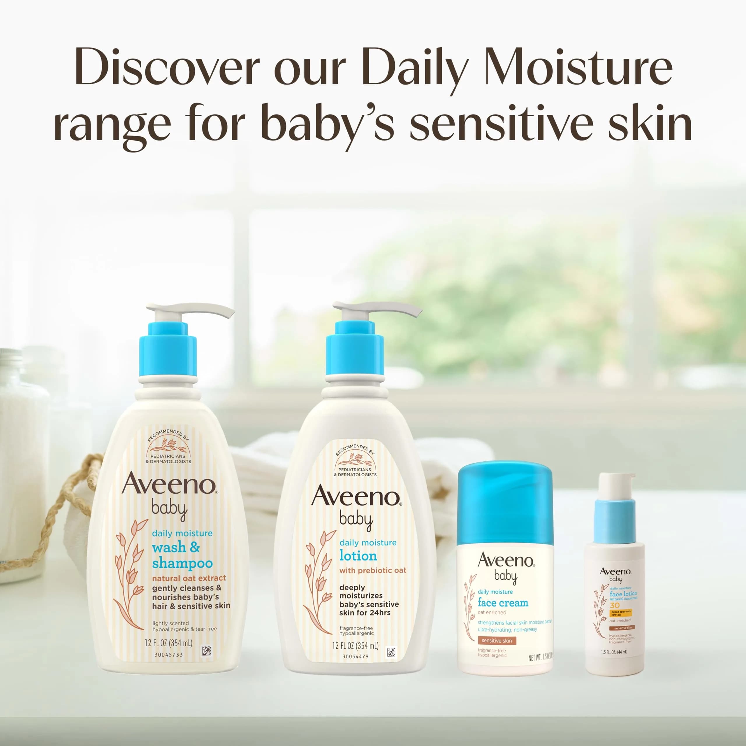 Aveeno Baby Daily Moisture Gentle Wash & Shampoo 354ml (12 Fl Oz) | Tear-Free & Hypoallergenic for Sensitive Skin - view 8