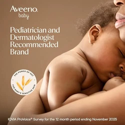 Aveeno Baby Daily Moisture Gentle Wash & Shampoo 354ml (12 Fl Oz) | Tear-Free & Hypoallergenic for Sensitive Skin thumbnail 3