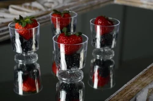 Flairware Clear 2 oz. Wine Glass | Heavy Duty Recyclable Plastic for Wine Tastings thumbnail 2