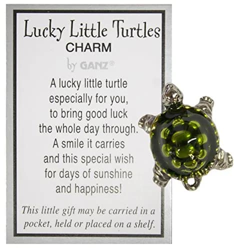 Ganz Lucky Little Turtle Charm with Story Card | 0.38 inch H thumbnail 1