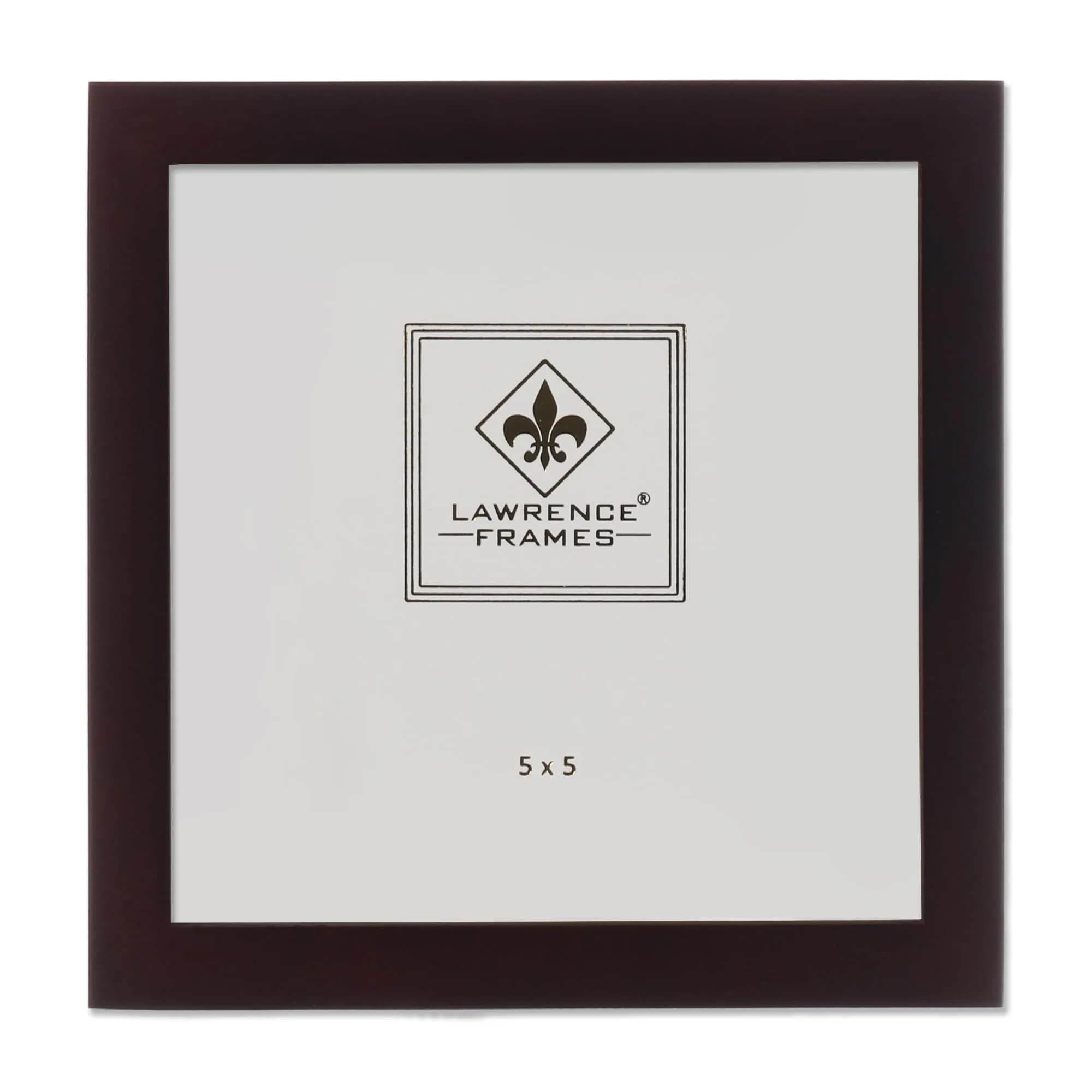 Lawrence Frames 755955 Espresso Wood Picture Frame, Dark Walnut, 5x5 | Elegant wall & tabletop display