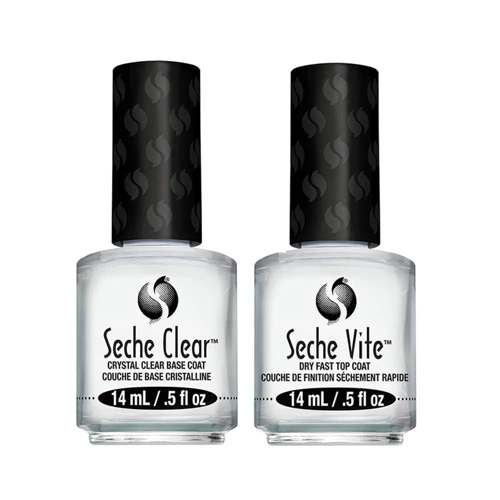 Seche Clear Vite Base Coat and Top Coat Duo 15ml (0.5 Fl Oz) | Chip Resistant & Fast Drying - main product image