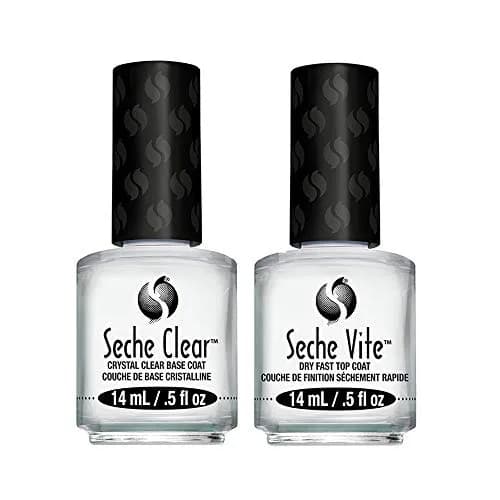 Seche Clear Vite Base Coat and Top Coat Duo 15ml (0.5 Fl Oz) | Chip Resistant & Fast Drying thumbnail 1