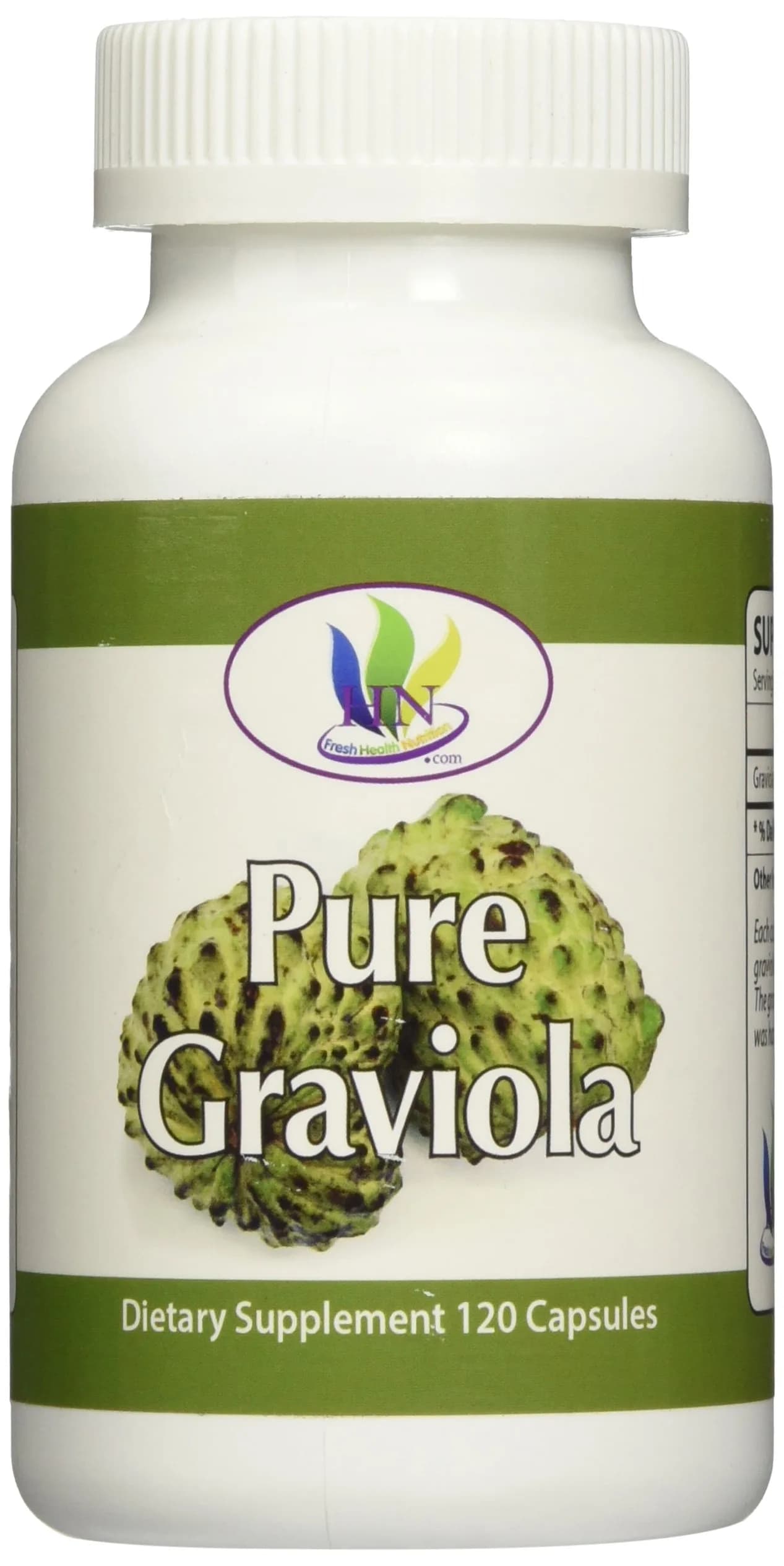 Fresh Health Nutritions Graviola 120 Capsules | 1300 mg Herbal Supplement for Adults — Capsule