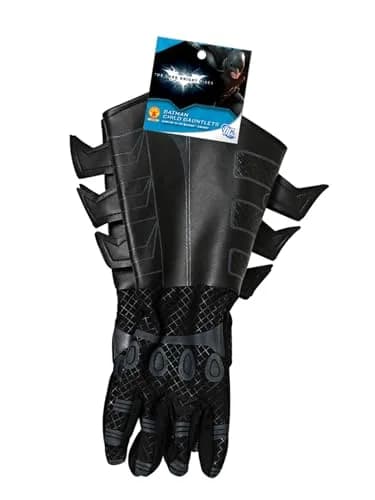 Rubies DC Batman The Dark Knight Rises: Batman Gauntlets for Kids, Boy's No Size | Iconic Batman Costume Accessory thumbnail 1