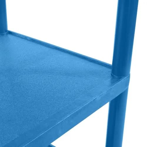 Luxor HE34-BU Utility Cart - 3 Shelves Structural Foam Plastic | Durable Office & Classroom Organizer thumbnail 4