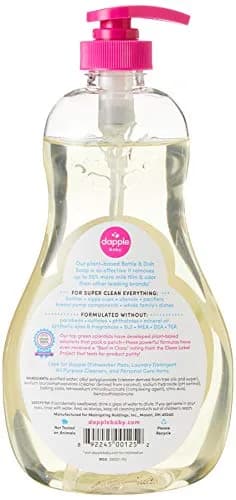 Dapple Baby Bottle & Dish Liquid, 1000ml (33.8 Fl Oz) | Fragrance-Free, Green Technology Formula thumbnail 2