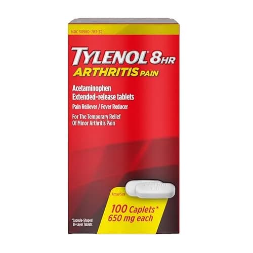 Tylenol 8-Hour Extended Release Caplets, 650 mg Acetaminophen, 100 Count | Pain Relief for Adults thumbnail 1
