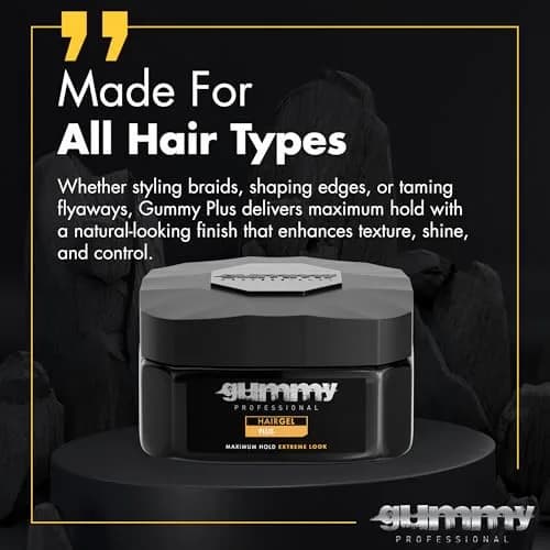 Gummy Plus Hair Gel – Strong Hold, Clear Natural Shine, 220 ml | Alcohol-Free, Versatile Styling thumbnail 7