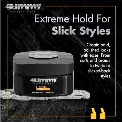 Gummy Plus Hair Gel – Strong Hold, Clear Natural Shine, 220 ml | Alcohol-Free, Versatile Styling thumbnail 3