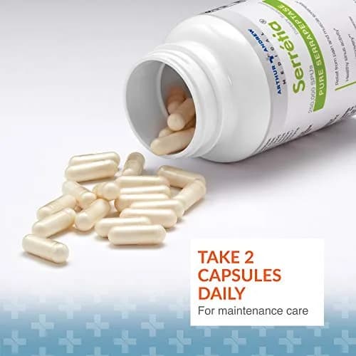 Arthur Andrew Medical Serretia 60 Capsules | Pure Serrapeptase Enzyme for Recovery & Sinus Support thumbnail 6
