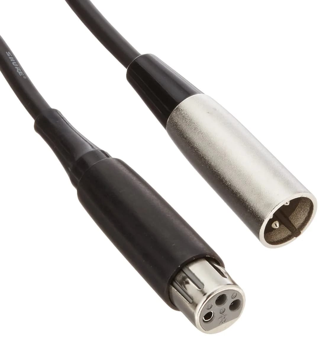 Shure C25B 25-Foot Heavy-Duty Microphone Cable with Chrome XLR Connectors, Black - main product image