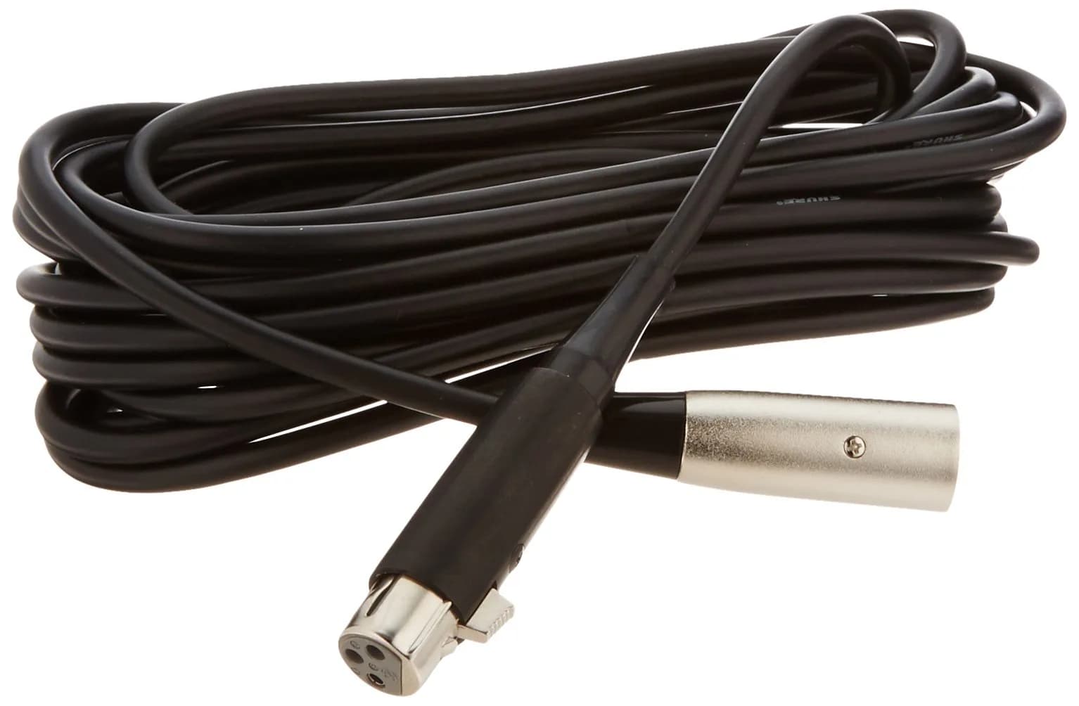 Shure C25B 25-Foot Heavy-Duty Microphone Cable with Chrome XLR Connectors, Black - view 2