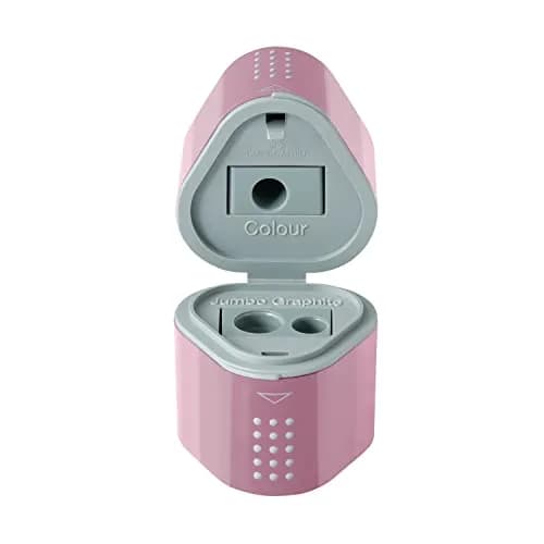 Faber-Castell Grip Trio Pencil Sharpener Rose Shadows | 3-in-1 Manual Sharpener for Graphite, Color, Jumbo Pencils thumbnail 8