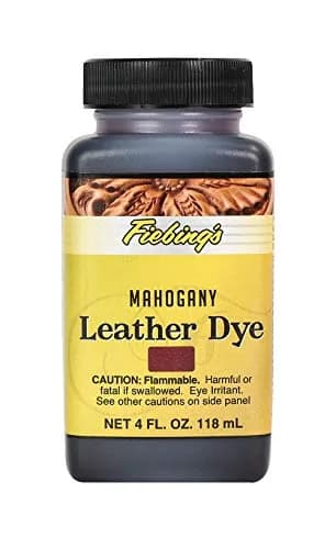 Fiebing's Leather Dye Mahogany 118ml (4 Fl Oz) | Alcohol-Based Penetrating Dye for All Leather Types thumbnail 1