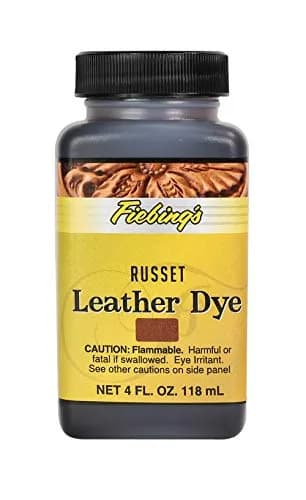 Fiebing's Russet Leather Dye 118ml (4 fl oz) - Alcohol-Based Penetrating Dye for Leather & Wood thumbnail 1