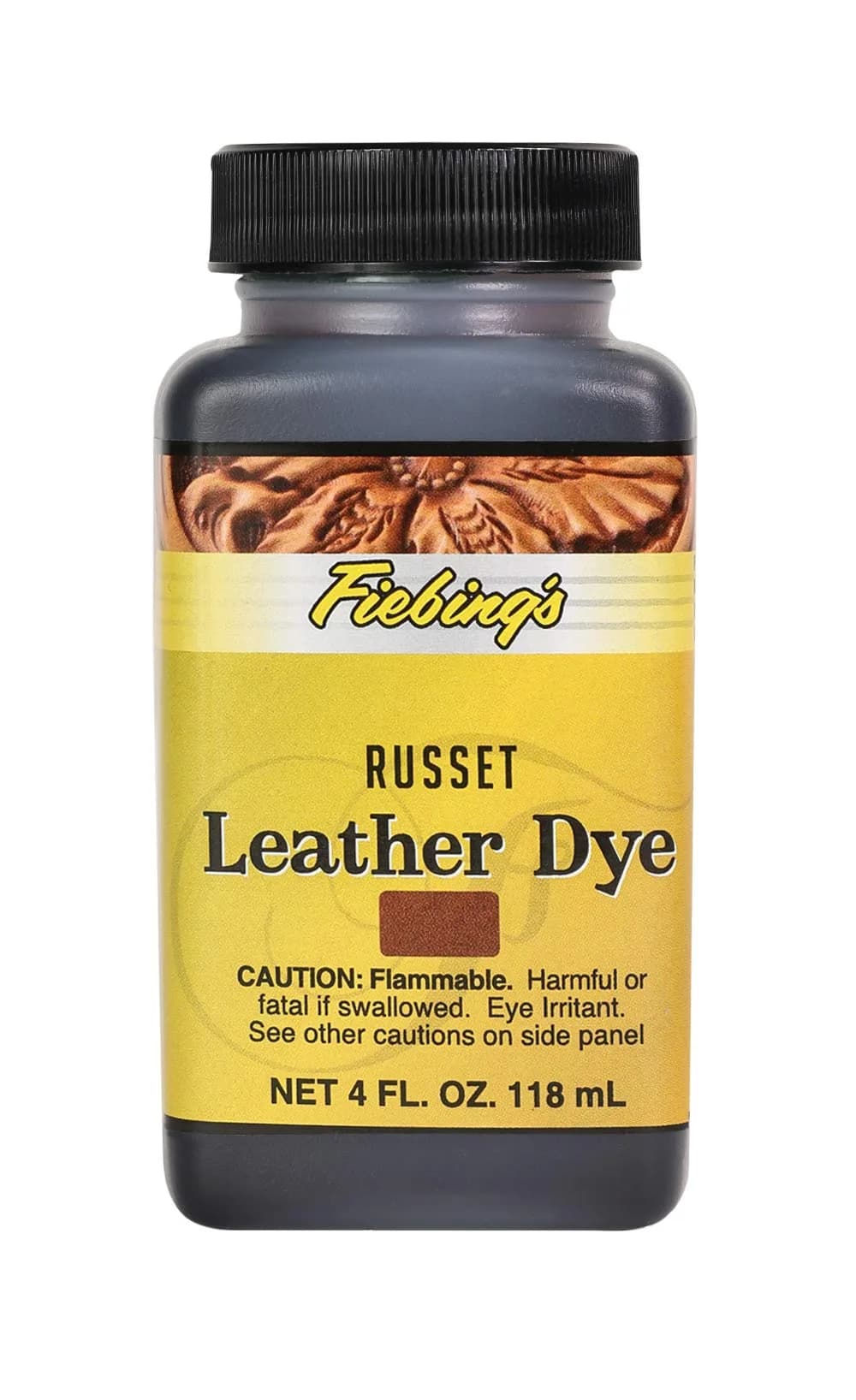 Fiebing's Russet Leather Dye 118ml (4 fl oz) - Alcohol-Based Penetrating Dye for Leather & Wood - main product image