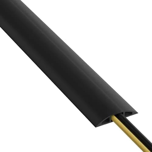 D-Line 6ft Floor Cord Cover Cable Protector 1.6m (6ft) | Heavy Duty PVC Cable Management for Offices and Homes thumbnail 1