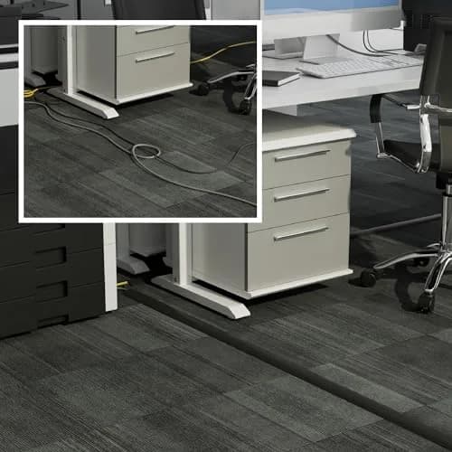 D-Line 6ft Floor Cord Cover Cable Protector 1.6m (6ft) | Heavy Duty PVC Cable Management for Offices and Homes thumbnail 4