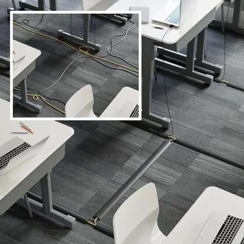 D-Line 6ft Floor Cord Cover Cable Protector 1.6m (6ft) | Heavy Duty PVC Cable Management for Offices and Homes thumbnail 5